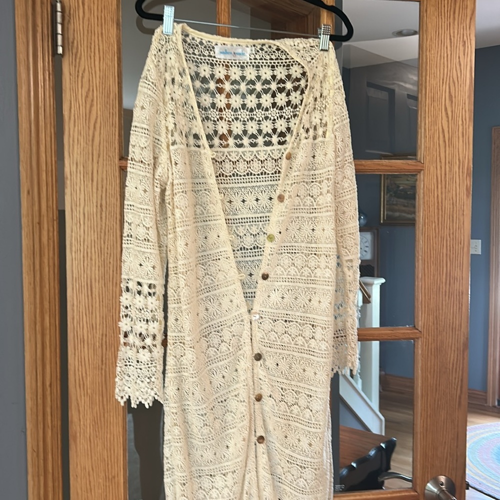 Chic long Walker and Wade crochet coverup